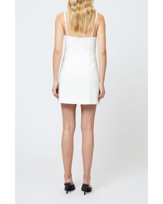 French Connection White Whisper Square Neck Minidress