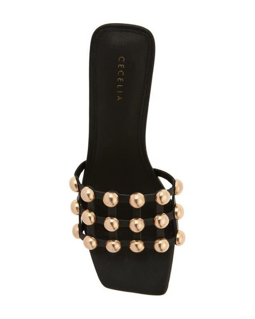 Cecelia New York Black Beth Slide Sandal