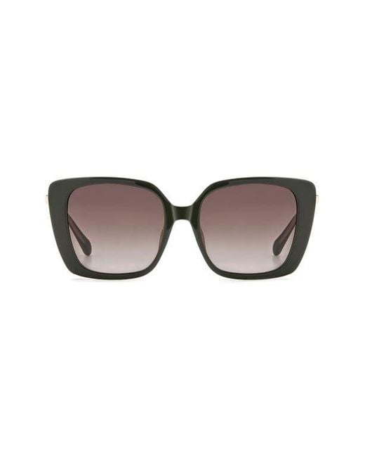 Fossil Brown 54Mm Gradient Square Sunglasses
