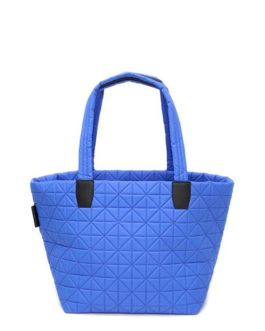 VEE COLLECTIVE Blue Medium Vee Quilted Recycled Nylon Tote