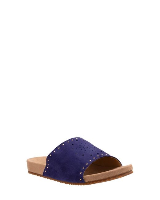 Revitalign Blue Sofia Stud Slide Sandal