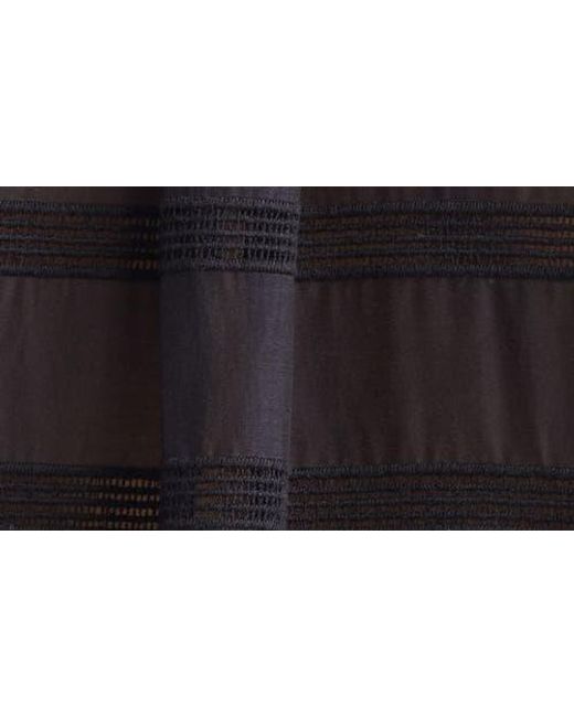 Totême  Black Embroidered Organic Cotton & Silk Monogram Oversize Button-Up Shirt