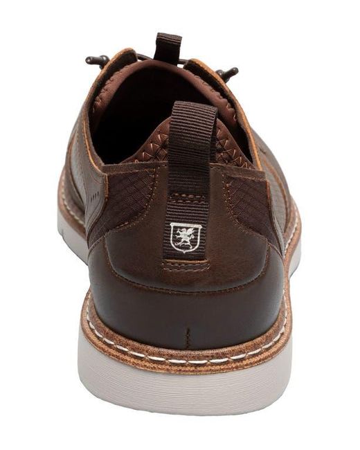 Stacy Adams Sync Perforated Elastic Lace Derby in Brown for  display picture 1