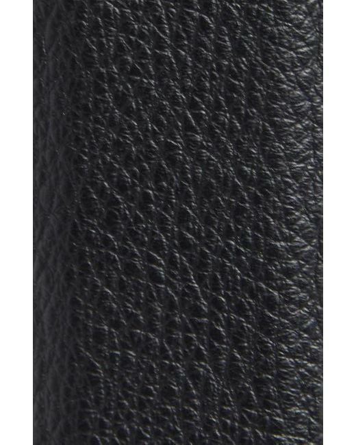 Canali Black Pebbled Calfskin Leather Belt for men