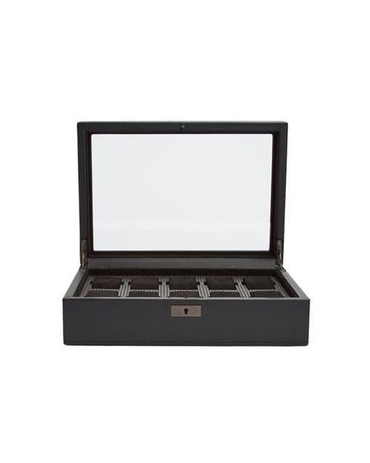 Wolf Black Axis 10 Piece Watch Box for men