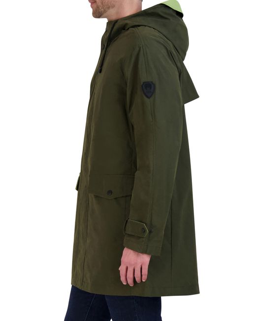 Vince Camuto Green Water Resistant Hooded Jacket for men