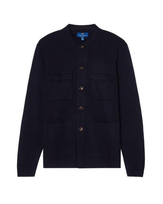Robert Talbott Blue Landon Sweater Jacket for men