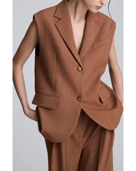 Kenneth Cole Brown Oversize Vest