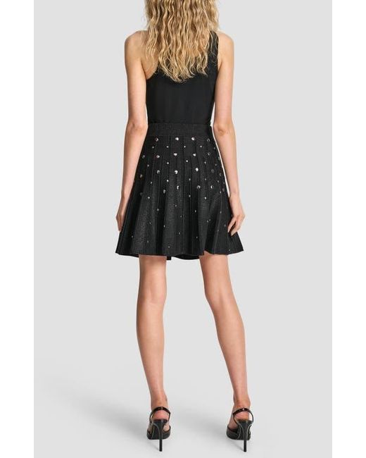 DKNY Black Studded Metallic Miniskirt