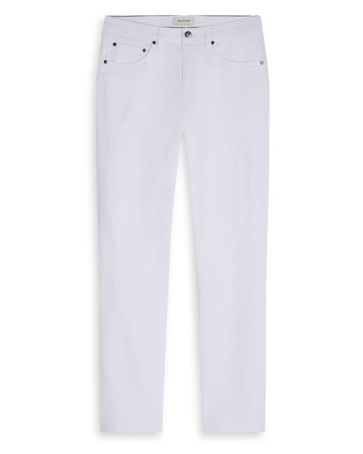 Bugatchi White Stretch Cotton Pants for men