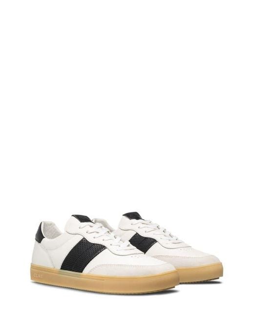 CLAE White Davis Perforated Low Top Sneaker for men