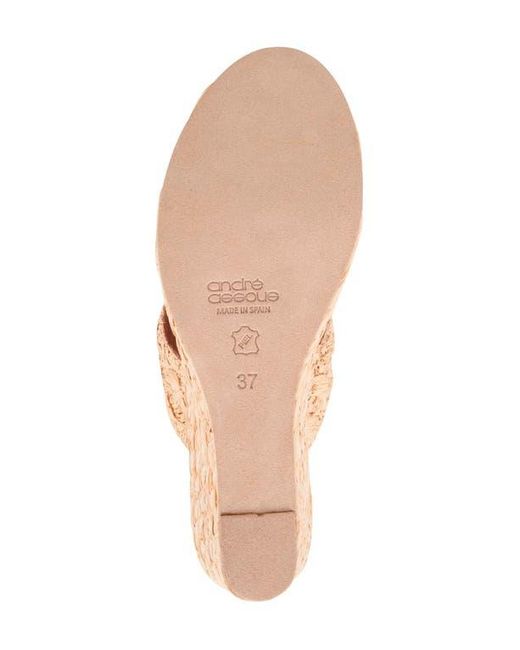 Andre Assous Pink Nolita Wedge Slide Sandal