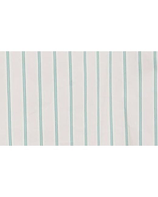L'Agence White Ellery Stripe Cotton Blend Button-Up Shirt