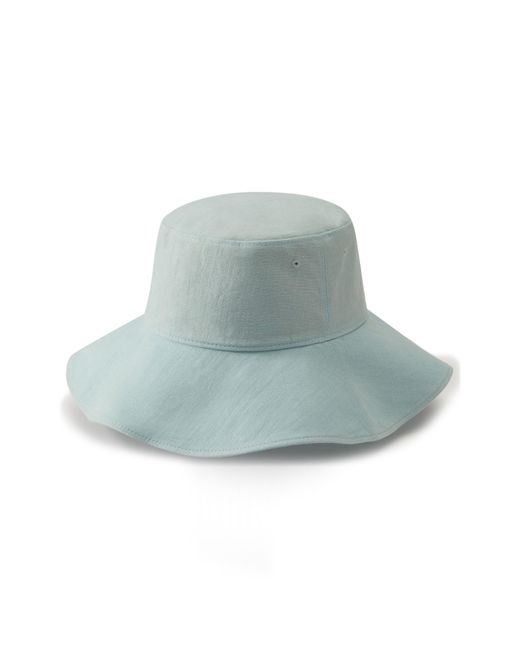 Helen Kaminski Blue Daintree Organic Linen Sun Hat