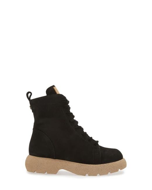 Toni Pons Black Lace-Up Leather Lug Sole Booties