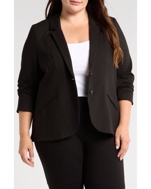 UNIVERSAL STANDARD Black Beas Ponte Blazer