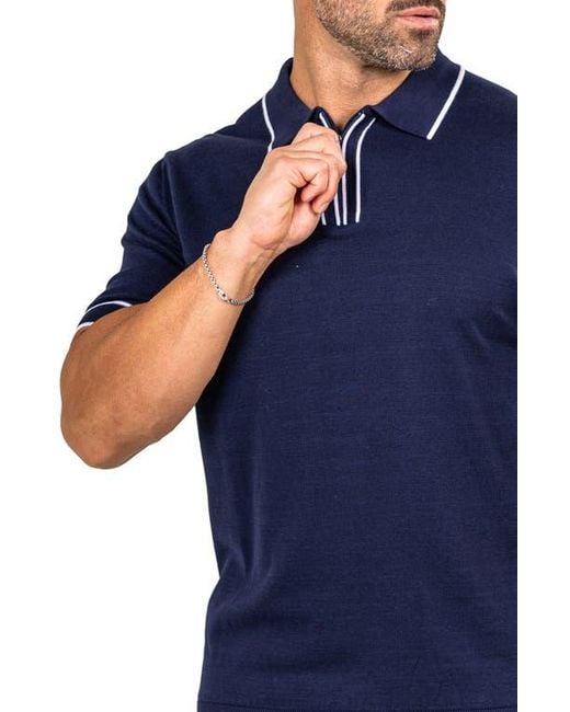 Maceoo Blue Marthy Polo for men