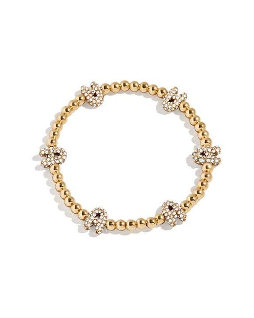 BaubleBar Metallic Pavé Pisa Station Beaded Bracelet