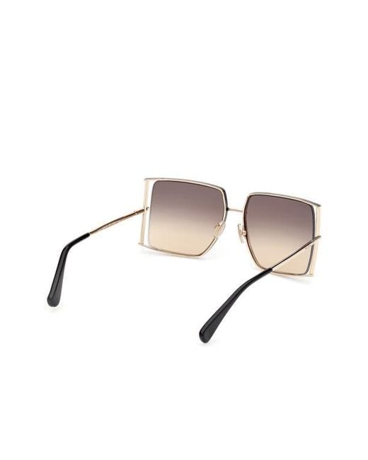 Max Mara Pink 68Mm Gradient Oversize Rectangular Sunglasses