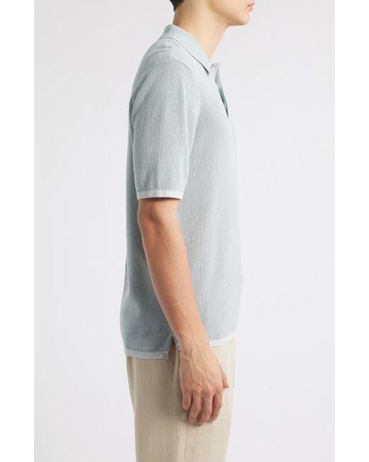 Rag & Bone Blue Harvey Relaxed Polo for men