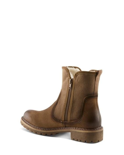 Spring Step Brown Jovany Faux Fur Lined Boot