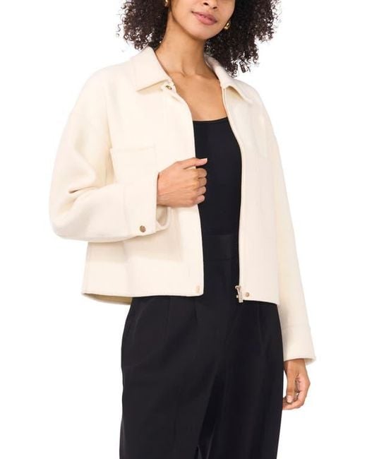 Vince Camuto Black Patch Pocket Zip Jacket