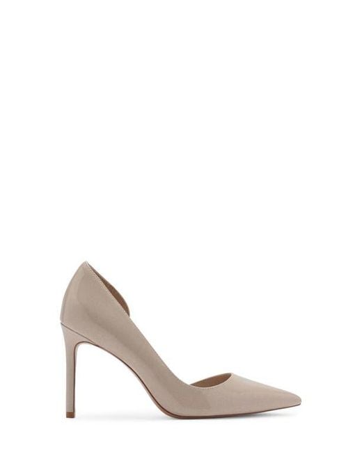 Mango Gray Half D'Orsay Pointed Toe Pump