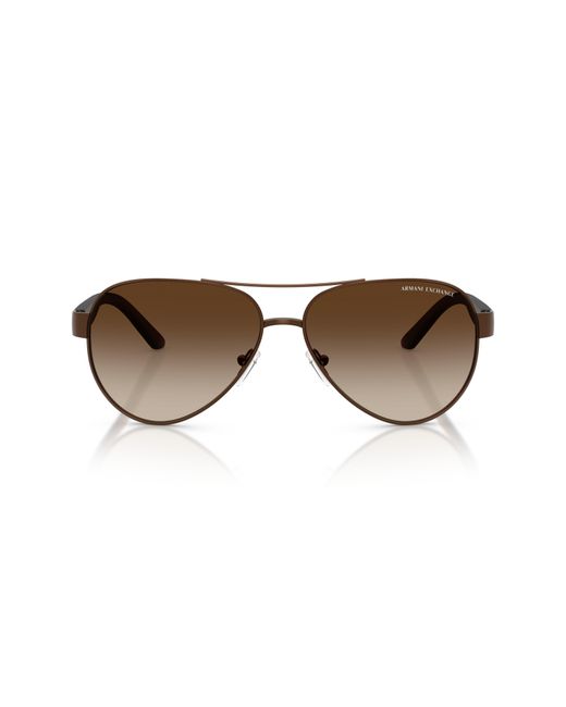 ARMANI EXCHANGE Brown 59Mm Gradient Pilot Sunglasses for men