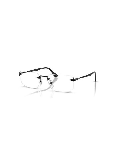 Persol Black 57Mm Rectangle Optical Glasses