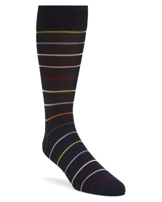 Paul Smith Black Keith Stripe Dress Socks for men