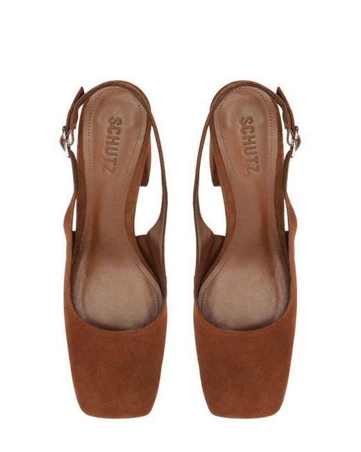 SCHUTZ SHOES Brown Leia Slingback Pump
