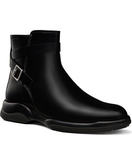 Stuart Weitzman Black Crew Buckle Boot for men