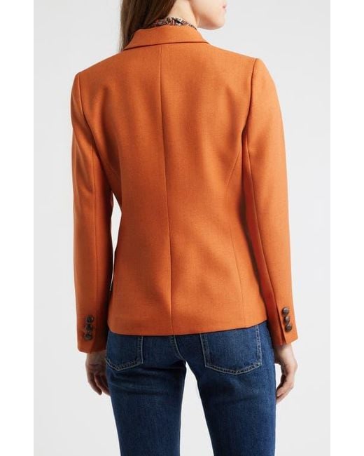 Tahari Orange One-Button Blazer