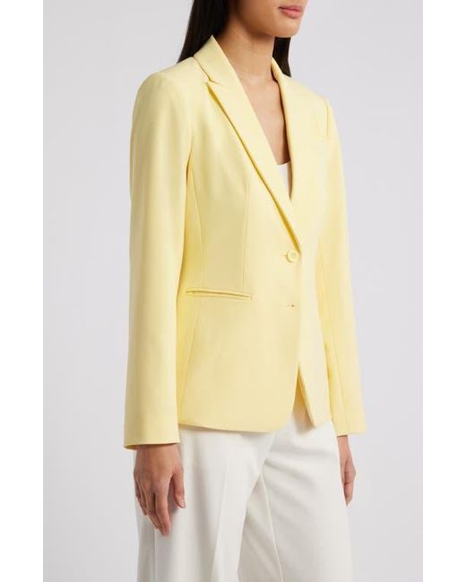 Tahari Yellow Roll-Cuff Jacket