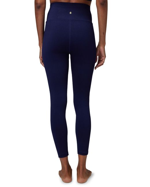 Spiritual Gangster Love Sculpt Rib 7/8 leggings in Blue Lyst