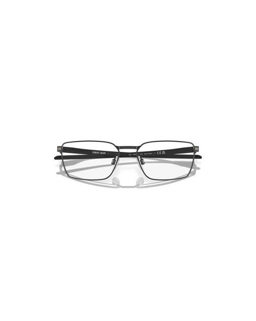 Oakley Black 55Mm Rectangle Optical Glasses for men