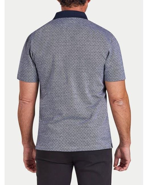 Raging Bull Blue Short Sleeve Dobby Jersey Polo Shirt for men