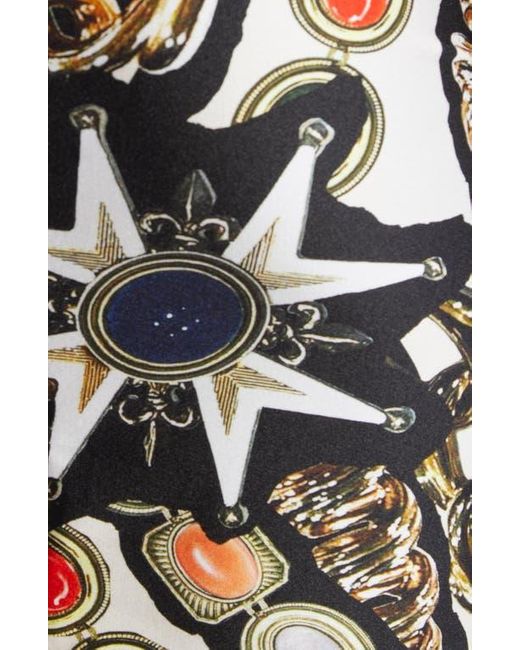 Area Multicolor Gemstone Chain Print Minidress