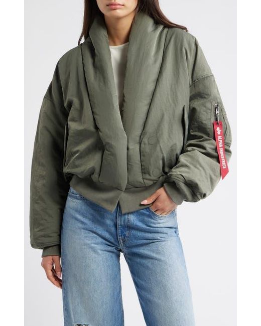 Alpha Industries Multicolor Shawl Collar Down Flight Jacket