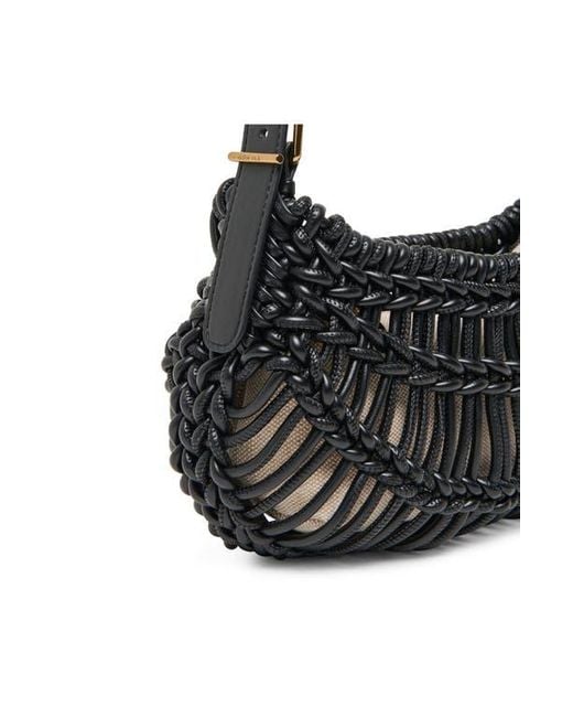 Dolce Vita Black Cannes Faux Leather Baguette Bag