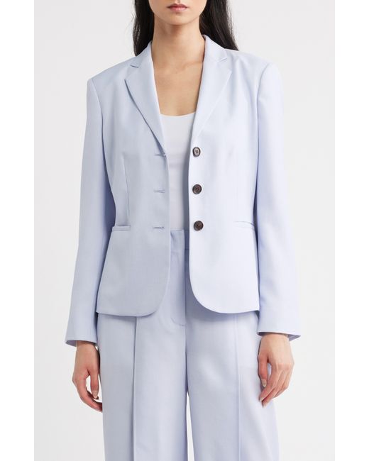 Theory Blue Shrunken Three-Button Jacket