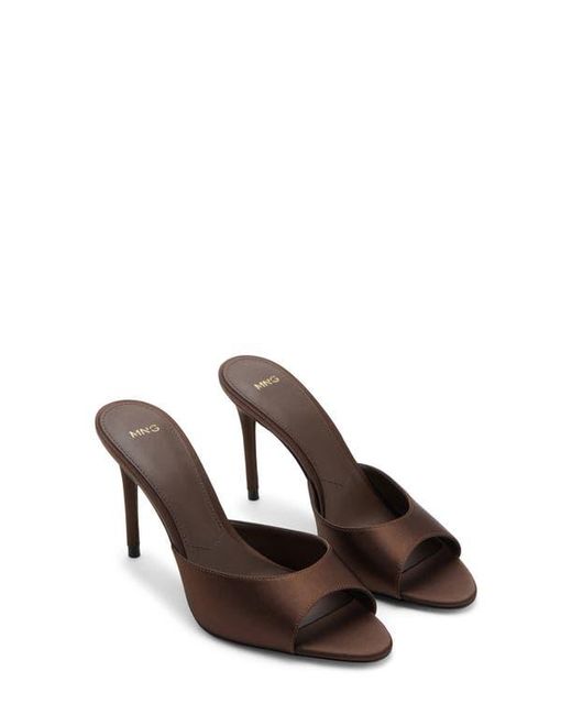 Mango Brown Satin Sandal