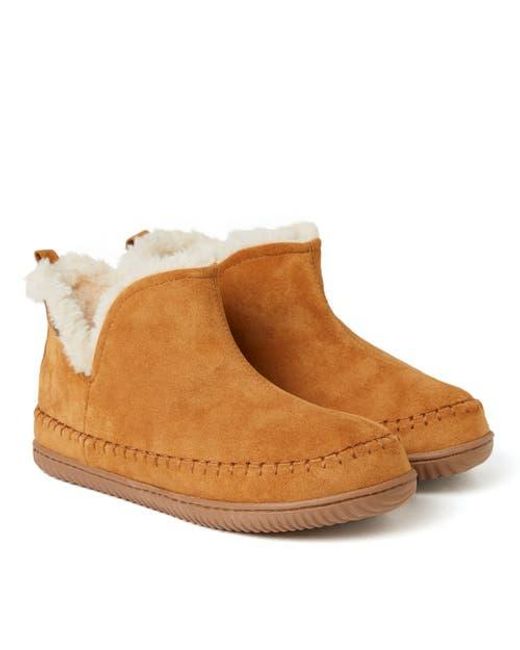Dearfoams Brown Brixen Bootie Slipper for men