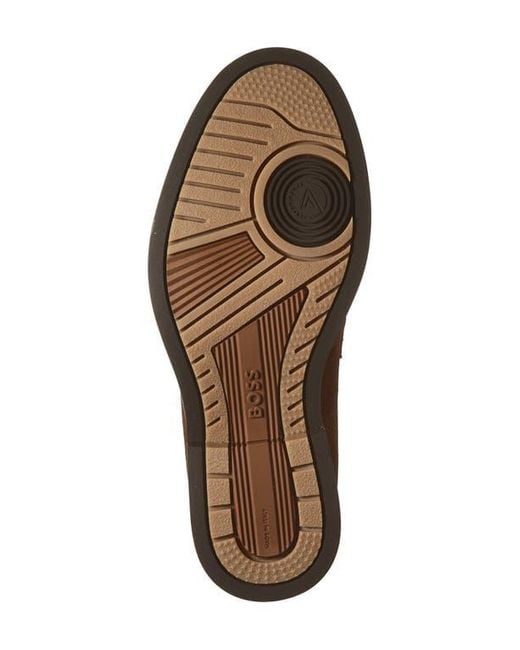 Boss Brown Dressletic Suede Penny Loafer for men