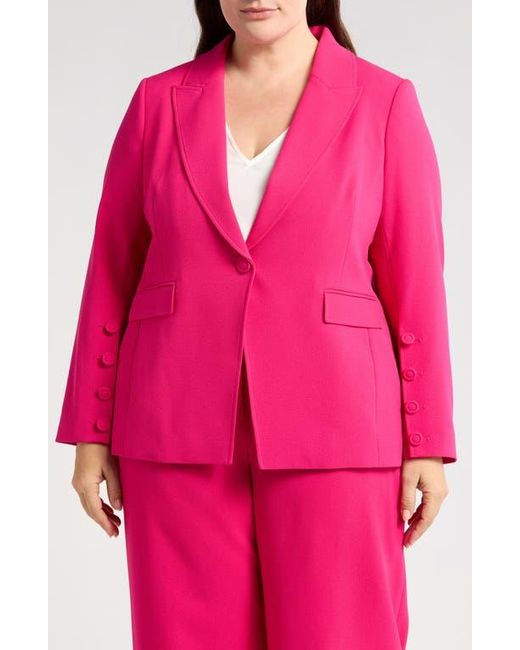 Tahari Pink One-Button Blazer