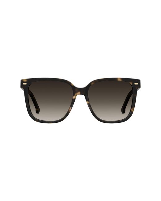 Carrera Black 55Mm Rectangular Sunglasses