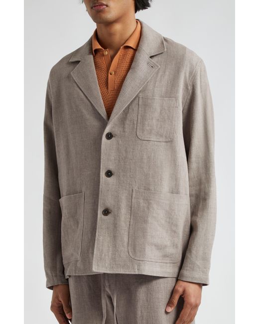 De Bonne Facture Brown Traveler Notch Lapel Wool Jacket for men