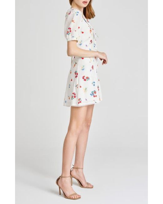 Wayf Multicolor Berkleigh Floral Linen Blend Minidress