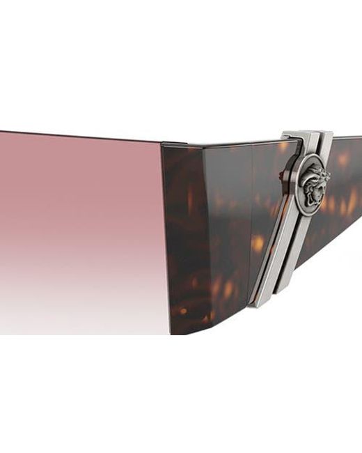 Versace Brown 136Mm Rectangular Sunglasses