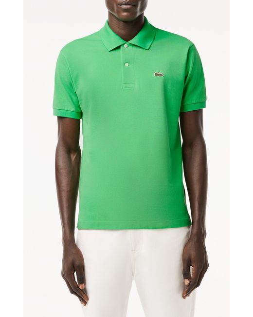 Lacoste Green Regular Fit Piqué Polo for men